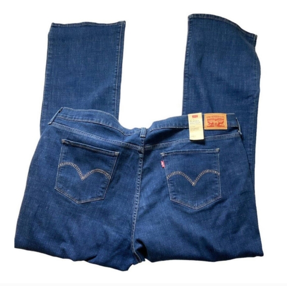 🆕Levi's 415 Women's Jeans Plus Size 24W Long Classic Bootcut Dark Wash Denim - Picture 2 of 15